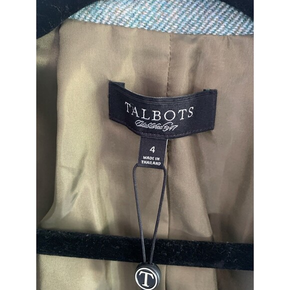 NWT $159 Talbots Petite 4 Herringbone Wool Blend Blazer Jacket Classic Career - Picture 12 of 12